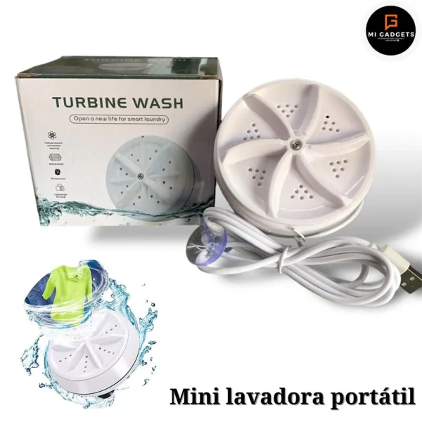 Mini Lavadora Turbine Wash - Portatil USB