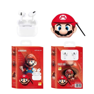 Audifonos Bt Airpods Con Funda De Mario Bros.